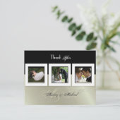 BRUILOFT BEDANKT DIY KLEUR/ 3 FOTOLIJSTEN BRIEFKAART (Staand voorkant)