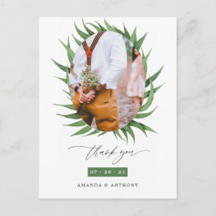 Bruiloft Bedankt voor de Groenheid van het Bos Briefkaart