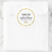 bruiloft bedankt voor sjabloon ronde sticker (Tas)