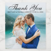 Bruiloft Bedankt Wijn & Mousserende Wijn Etiketten (Enkel label)