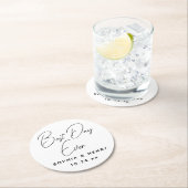 Bruiloft beste dag ooit modern elegant ronde kartonnen onderzetter (Insitu)