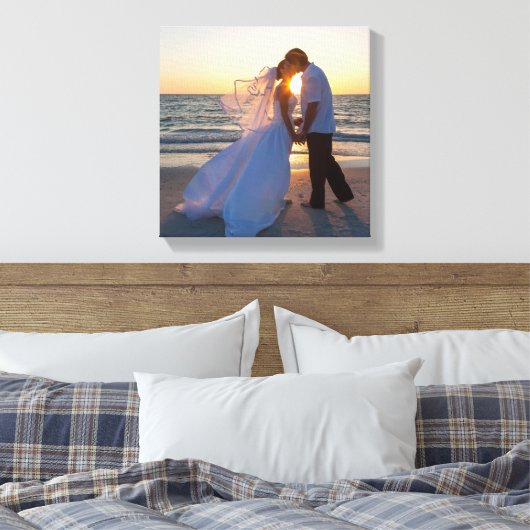 Bruiloft Bestemming Foto Canvas Afdruk (Insitu (Slaapkamer))