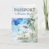 Bruiloft Bestemming Paspoort Groene Wereldkaart Pa (Voorkant)