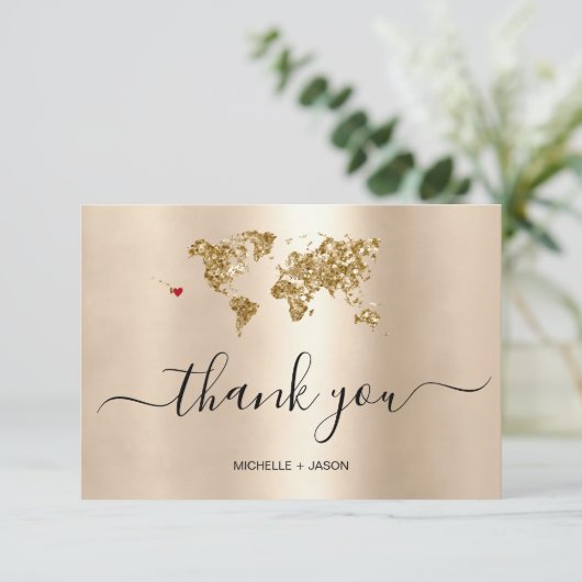 Bruiloft Bestemming Paspoort Hawaii Dank u RSVP Kaartje (Staand voorkant)