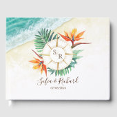 Bruiloft Bestemming Paspoort Kompas Dank u Gastenboek (Voorkant)