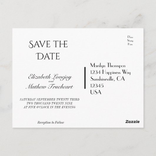 Bruiloft Bewaar de datum | Blue Moon Sterrennacht Briefkaart (Achterkant)