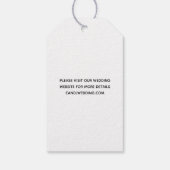 Bruiloft Bewaar de datum Foto Eenvoudige Kalligraf Cadeaulabel (Achterkant)