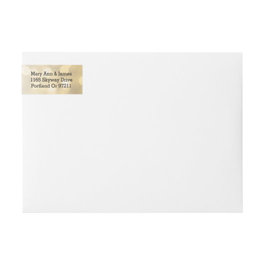 Bruiloft Bewaar de datum Gold Glitter Lights (Voorkant)