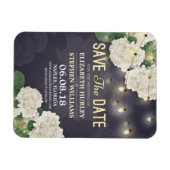 Bruiloft Bewaar de datum Hydrangea String Lights B Magneet (Horizontaal)