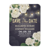 Bruiloft Bewaar de datum Hydrangea String Lights B Magneet (Verticaal)