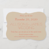 Bruiloft Bewaar de datum Kissing Doves Save The Date (Achterkant)