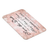 Bruiloft Bewaar de datum Koper Winter Wonderland Magneet (Rechterzijde)