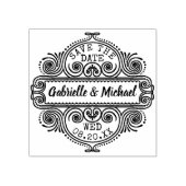 Bruiloft Bewaar de datum Lijst Custom Rubberstempel (Afrduk)