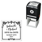 Bruiloft Bewaar de datum   Lijst Namen Zelfinktende Stempel (In situ)