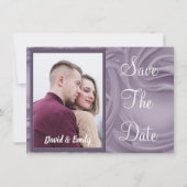 Bruiloft Bewaar de datum Oude Lavendel Custom Foto Kaart (Voorkant)