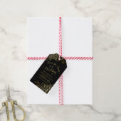Bruiloft Bewaar de datum Potlood Ons In Goud Op Zw Cadeaulabel (Met Touw)