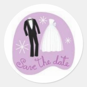 Bruiloft Bewaar de datum Sticker 3