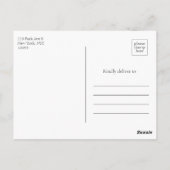 Bruiloft Bewaar de Datum Uitnodiging | Foto buigen (Achterkant)