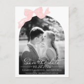 Bruiloft Bewaar de Datum Uitnodiging | Foto buigen (Voorkant)