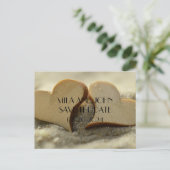 BRUILOFT BEWAAR HET DATUM BRIEFKAART (Staand voorkant)