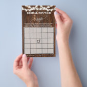 Bruiloft BINGO Westerse Bruiloftsfeest Spelkaart Flyer (Hand)