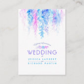 Bruiloft blauwe bloem cascade cadeau register kaar informatiekaartje (Voorkant)