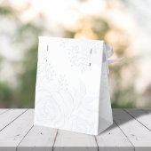 Bruiloft Blauwe Bloemen Botanisch Blauw Script Bedankdoosjes