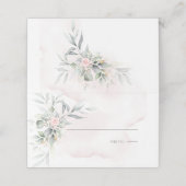 Bruiloft | Bleke Blush Pink Waterverf Floral (Buitenkant ongevouwen)