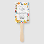 Bruiloft Bloem Hand Fan Zomer Bloemen Programma Handwaaier (Achterkant)