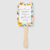 Bruiloft Bloem Hand Fan Zomer Bloemen Programma Handwaaier (Voorkant)
