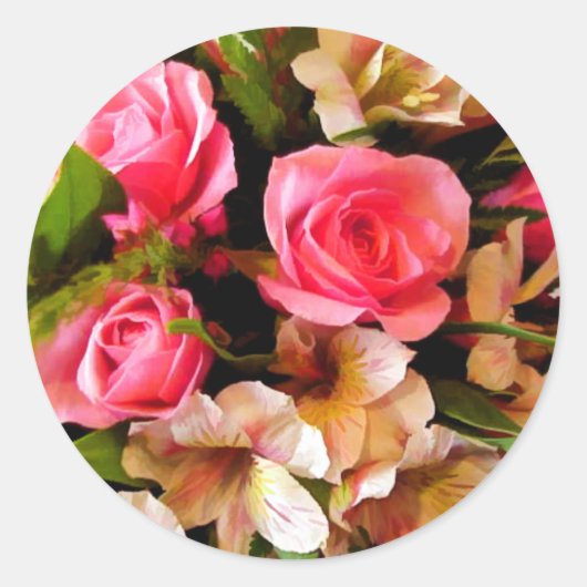 Bruiloft Bloemen Envelop Seal Stickers (Voorkant)