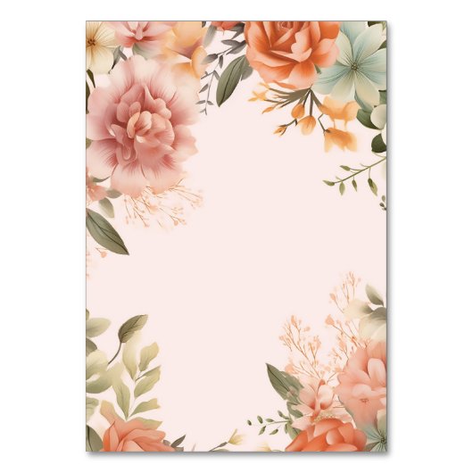 bruiloft bloemen grens dank u kaart (Achterkant)