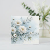 Bruiloft Bloemen Kaart (Staand voorkant)