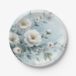 Bruiloft Bloemen Papieren Bordje