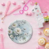 Bruiloft bloemenpatroon papieren bordje (Feest)