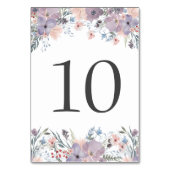 Bruiloft Boho Bloemen Wildbloemen Tafelnummer (Achterkant)