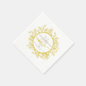 Bruiloft Boho gepersonaliseerde Monogram servet (Hoek)