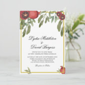 Bruiloft Botanische Boho Elegant groen Kaart (Staand voorkant)