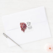 Bruiloft Bouquette Koran Quote Moslim Bruiloft Nik Vierkante Sticker (Envelop)