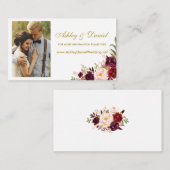 Bruiloft Bourgogne Bloemen Foto Website Invoegen K Informatiekaartje (Voorkant / Achterkant)
