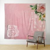 Bruiloft Bridal Shower Achtergrond Bloem Lights in Wandkleed (In Situ (horizontaal))