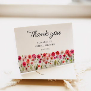 Bruiloft Bridal Shower Bedankkaart