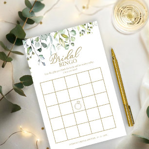 Bruiloft Bridal Shower Bingo Spel Flyer