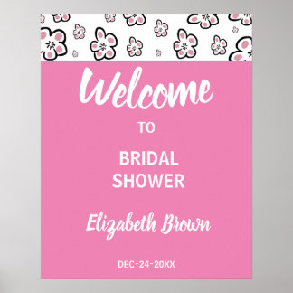 Bruiloft Bridal Shower Bord Roze Liefde Poster