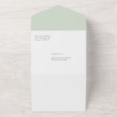 Bruiloft Bridal Shower met Groen Overal in Bloei All In One Uitnodiging (Buitenkant)