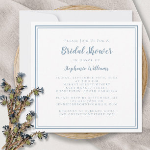 Bruiloft Bridal Shower Moderne Vierkante Elegante Kaart