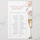 Bruiloft Bridal Shower Petals & Prosecco Zou zij l Briefpapier (Voorkant)