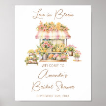 Bruiloft Bridal Shower Welcome met bloemenmarkt Li