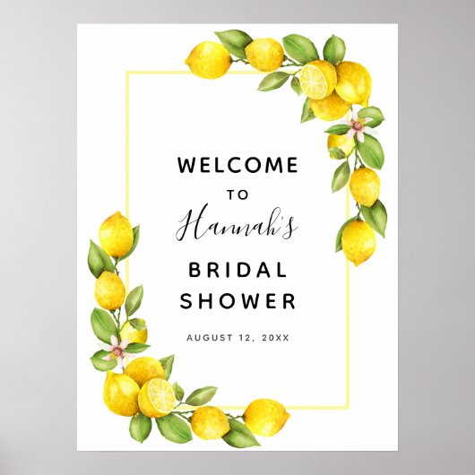 Bruiloft Bridal Shower Welkom Bord Poster (Voorkant)