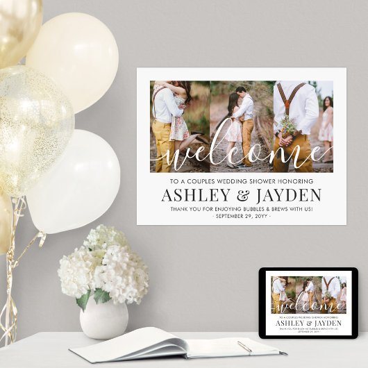 Bruiloft Bridal Shower Welkom Script 3 Foto Poster